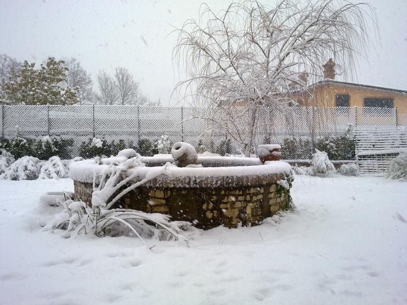 La mia fontana sotto la neve
