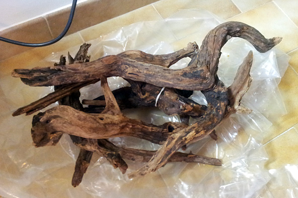 Materiale utilizzato per l'allestimento: 2 kg di legni Ada Dark Iron Wood